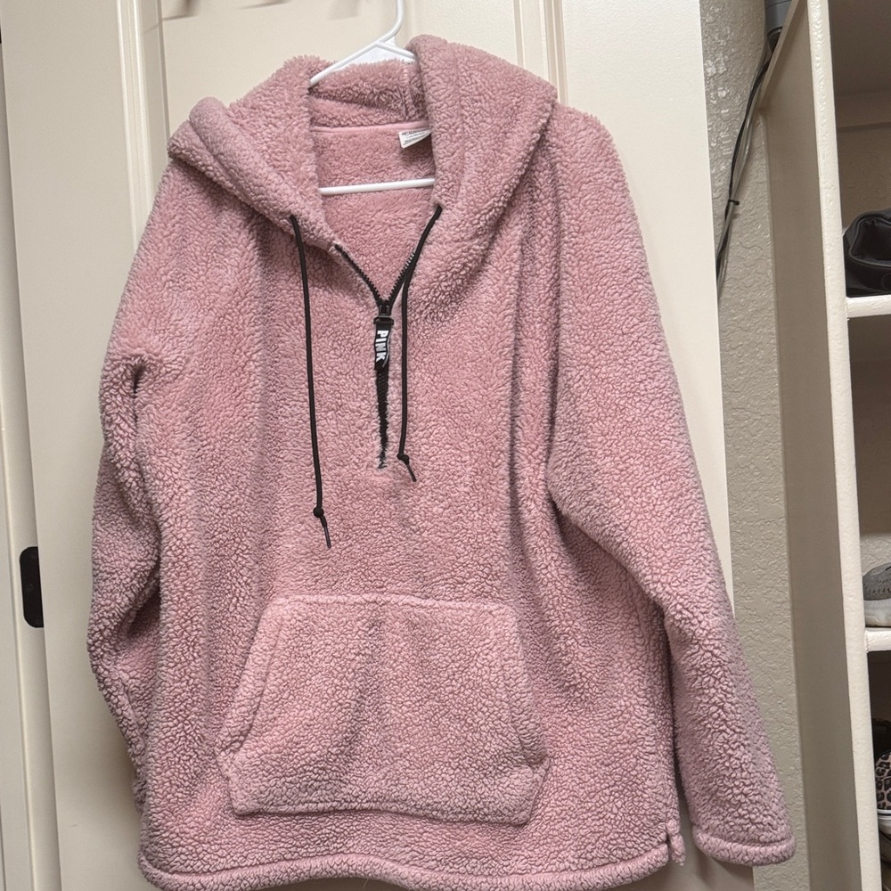 PINK Victoria's Secret Blush Sherpa Pullover